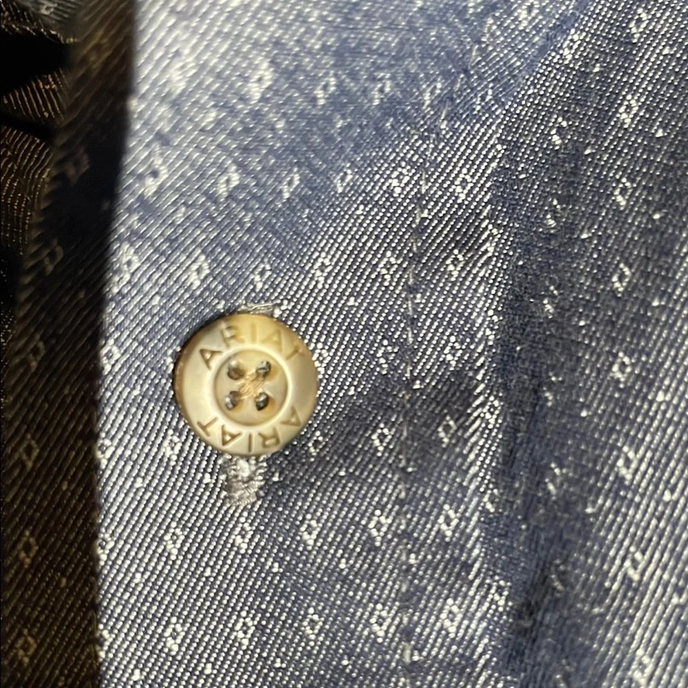 Ariat Men's Dark Blue Patterned Shirt - Picture 4 of 6